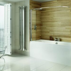 6mm Bathscreen With Curved Rail